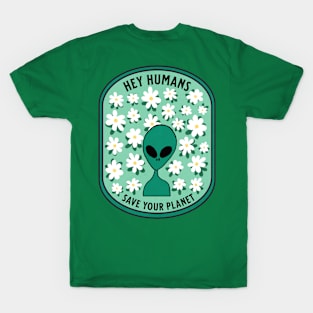 Front and Back Alien T-Shirt